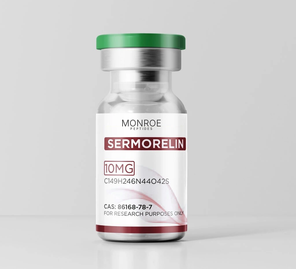 Sermorelin — 10mg vial; product photograph
